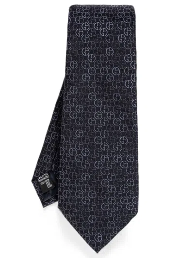 GIORGIO ARMANI BLUE LOGO TIE