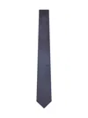 Giorgio Armani Men Blue Micro-pattern Jacquard Silk Tie In Blue