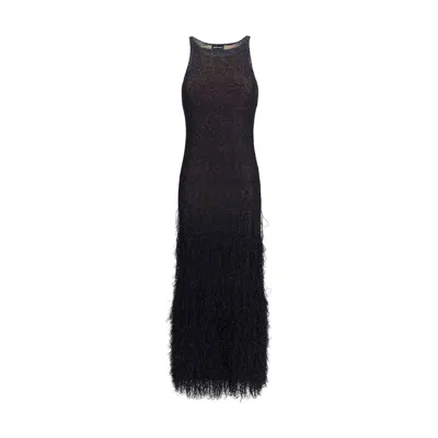 Giorgio Armani Blue Polyamide Cocktail Dress In Black