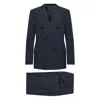 Giorgio Armani Pinstripe Suit In Blue