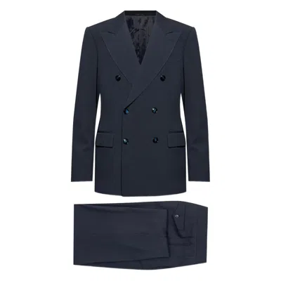 GIORGIO ARMANI GIORGIO ARMANI BLUE SUITS - DOUBLE  BREASTED SUITS MEN