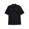 Giorgio Armani Logo-embossed Polo Shirt In Black
