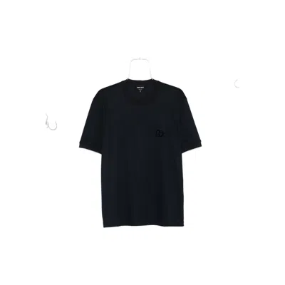 Giorgio Armani Blue T Shirts In Black