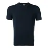 Giorgio Armani Official Store T-shirt En Interlock De Coton Avec Broderie Logo In Blue