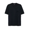 Giorgio Armani Round Neck Short Sleeve T-shirt In Black