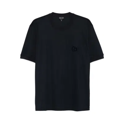 GIORGIO ARMANI GIORGIO ARMANI BLUE T-SHIRTS & VESTS - T-SHIRTS MEN