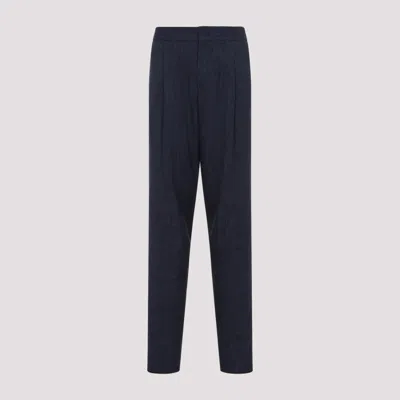 GIORGIO ARMANI BLUE TEXTURED PANTS
