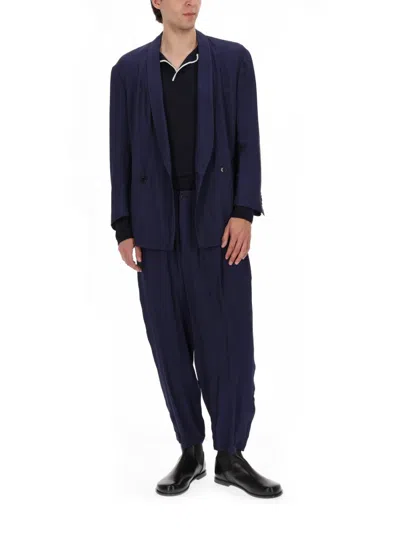 Giorgio Armani Blue Viscose Suit