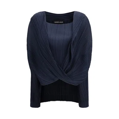 Giorgio Armani Blue Viscose Women's Shirt