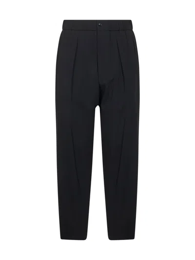 Giorgio Armani Pleated Elasticated Trousers In Blue