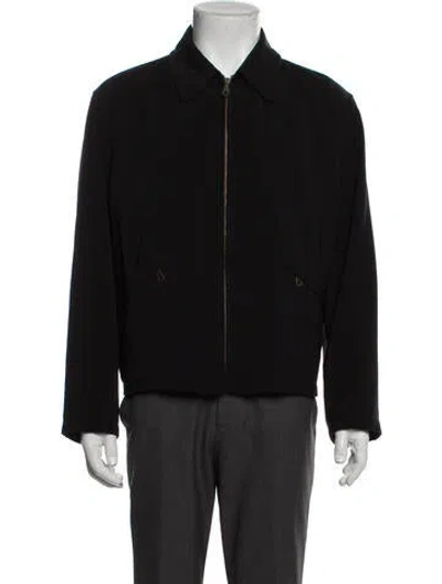 Pre-owned Giorgio Armani Bomber Jacket In Black