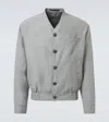 Giorgio Armani Casual Jacket In Green Viscose In Grey