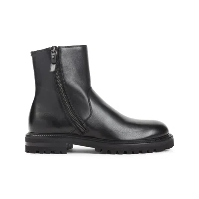 Giorgio Armani Ankle-length Monobloc Rubber Outsole Boots In Black