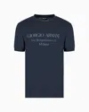 Giorgio Armani Official Store Borgonuovo 11 T-shirt In Pima Cotton Jersey In Midnight Blue