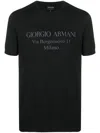 Giorgio Armani Borgonuovo 11 Cotton Jersey T-shirt In Black