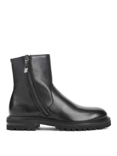Giorgio Armani Ankle-length Monobloc Rubber Outsole Boots In Black