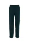 Giorgio Armani Bottle Green Straight Leg Pant In Bottle Green