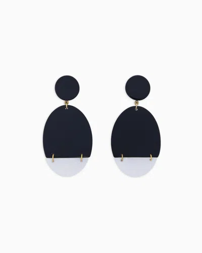 Giorgio Armani Boucles D'oreilles Pendantes À Clip En Résine Bicolore