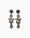 Giorgio Armani Boucles D'oreilles Pendantes En Résine Et Laiton In Black