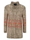 Giorgio Armani Cannete Jacquard Tiger Jacket Clothing In Nude