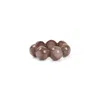 Giorgio Armani Beaded Polyester Elasticated Bracelet Half Sphere In Brown