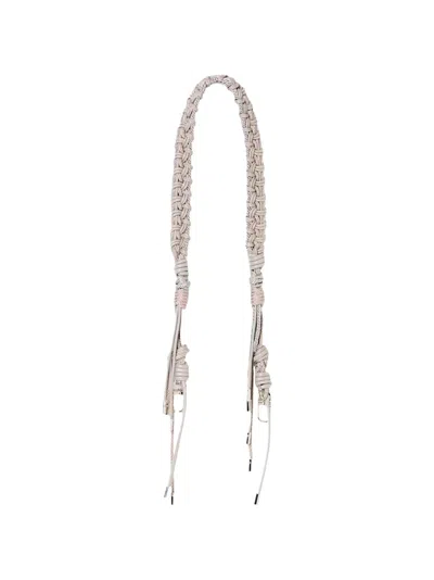 Giorgio Armani Braided Bag Strap In Neutral