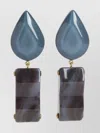 Giorgio Armani Teardrop-rectangular Stone Clip-on Earrings