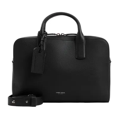 Giorgio Armani Briefcase Bag Men In Black