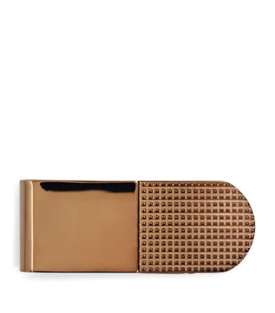 Giorgio Armani Bronze-plated Sterling Silver Money Clip In Brown