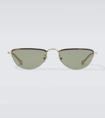 Giorgio Armani Browline Sunglasses In Green