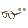 Giorgio Armani Brown Acetate Sunglasses In Green