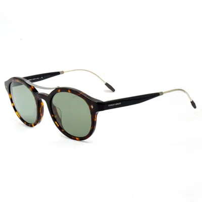 Giorgio Armani Brown Acetate Sunglasses In Green