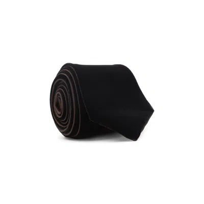 Giorgio Armani Brown Tie In Black