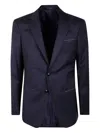 Giorgio Armani Button Blazer In Blue