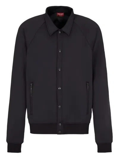 Giorgio Armani Button-fastening Jacket In Black