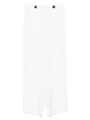 Giorgio Armani Button-fastening Silk Trousers In White
