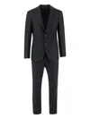 Giorgio Armani Button-fastening Wool Suit In Black
