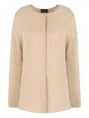 Giorgio Armani Button-front Long-sleeve Shirt In Neutral