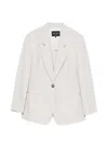 Giorgio Armani Button Single-breasted Blazer In White