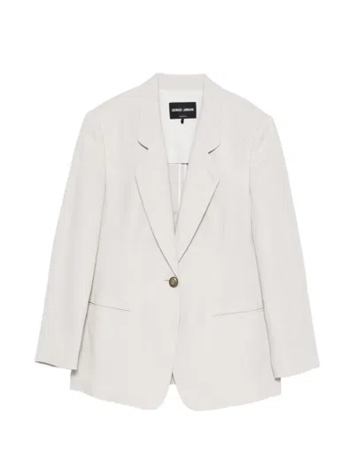 Giorgio Armani Button Single-breasted Blazer In White