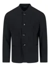 Giorgio Armani Button-up Jacket In Black