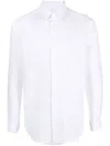Giorgio Armani Long-sleeved Button-up Shirt In Weiss