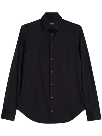 Giorgio Armani Button-up Shirt In Black