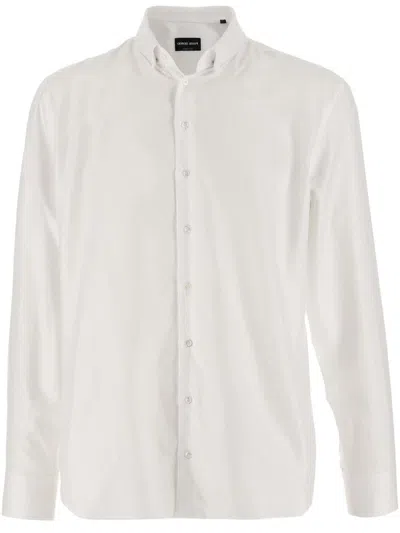 Giorgio Armani Cotton Shirt In White