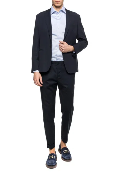 Giorgio Armani Buttoned Shirt In Light Blue