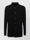 Giorgio Armani Buttoned Sweater With Long Sleeves And Pockets In Black