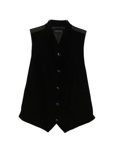 Giorgio Armani Button-up Waistcoat In Black