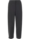 Giorgio Armani Dark Grey Cady Trousers In Grey