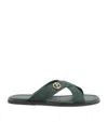Giorgio Armani Caiman Leather Cross Sandals