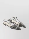 Giorgio Armani Pointed Leather Ballet Flats